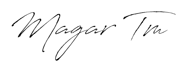 Achieve flawless digital penmanship with Magar Tm name in Antro_Vectra font. The perfect tool for creating online signatures. Magar Tm signature style 6 images and pictures png