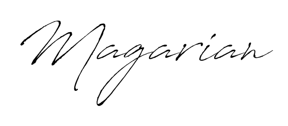 Achieve flawless digital penmanship with Magarian name in Antro_Vectra font. The perfect tool for creating online signatures. Magarian signature style 6 images and pictures png