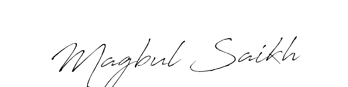 Magbul Saikh stylish signature style. Best Handwritten Sign (Antro_Vectra) for my name. Handwritten Signature Collection Ideas for my name Magbul Saikh. Magbul Saikh signature style 6 images and pictures png