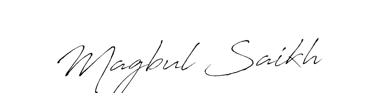 Magbul Saikh stylish signature style. Best Handwritten Sign (Antro_Vectra) for my name. Handwritten Signature Collection Ideas for my name Magbul Saikh. Magbul Saikh signature style 6 images and pictures png