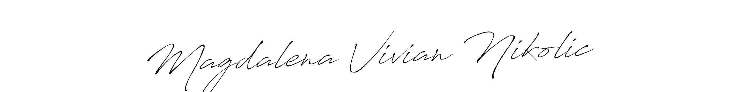 Use a signature maker to create a handwritten signature online. With this signature software, you can design (Antro_Vectra) your own signature for name Magdalena Vivian Nikolic. Magdalena Vivian Nikolic signature style 6 images and pictures png