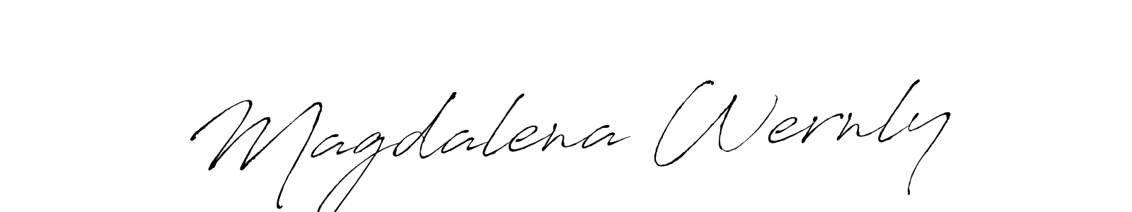 Magdalena Wernly stylish signature style. Best Handwritten Sign (Antro_Vectra) for my name. Handwritten Signature Collection Ideas for my name Magdalena Wernly. Magdalena Wernly signature style 6 images and pictures png
