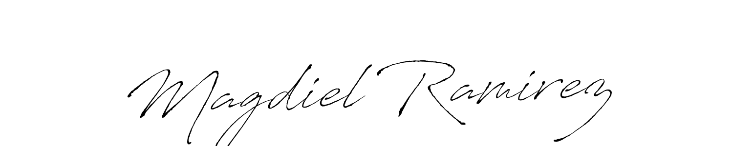 Magdiel Ramirez stylish signature style. Best Handwritten Sign (Antro_Vectra) for my name. Handwritten Signature Collection Ideas for my name Magdiel Ramirez. Magdiel Ramirez signature style 6 images and pictures png