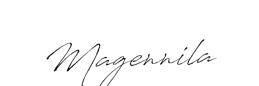 Magennila stylish signature style. Best Handwritten Sign (Antro_Vectra) for my name. Handwritten Signature Collection Ideas for my name Magennila. Magennila signature style 6 images and pictures png