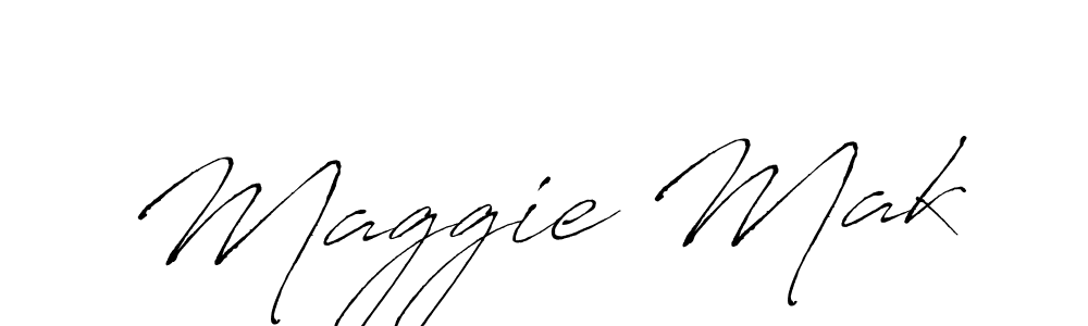 Maggie Mak stylish signature style. Best Handwritten Sign (Antro_Vectra) for my name. Handwritten Signature Collection Ideas for my name Maggie Mak. Maggie Mak signature style 6 images and pictures png