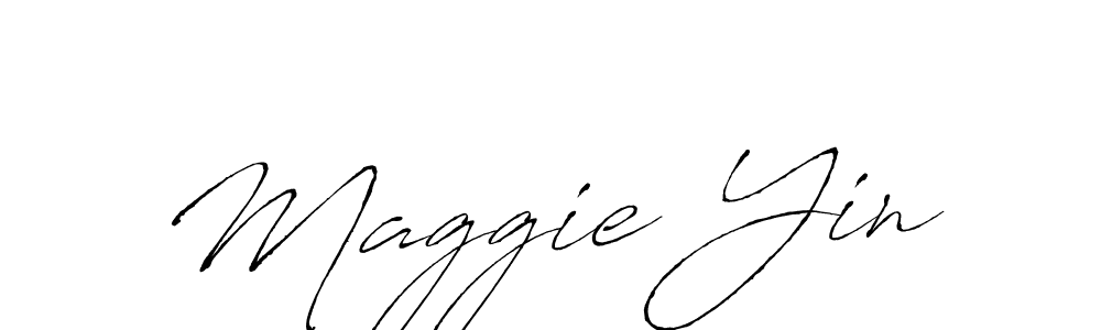 Antro_Vectra is a professional signature style that is perfect for those who want to add a touch of class to their signature. It is also a great choice for those who want to make their signature more unique. Get Maggie Yin name to fancy signature for free. Maggie Yin signature style 6 images and pictures png