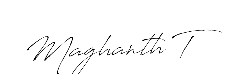 Similarly Antro_Vectra is the best handwritten signature design. Signature creator online .You can use it as an online autograph creator for name Maghanth T. Maghanth T signature style 6 images and pictures png