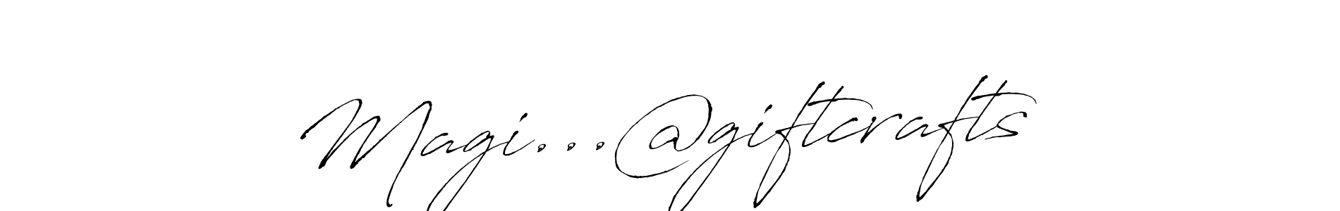 You can use this online signature creator to create a handwritten signature for the name Magi...@giftcrafts . This is the best online autograph maker. Magi...@giftcrafts  signature style 6 images and pictures png