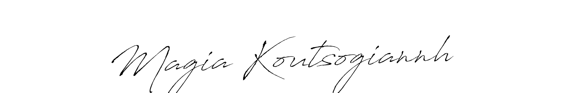 Design your own signature with our free online signature maker. With this signature software, you can create a handwritten (Antro_Vectra) signature for name Magia Koutsogiannh. Magia Koutsogiannh signature style 6 images and pictures png