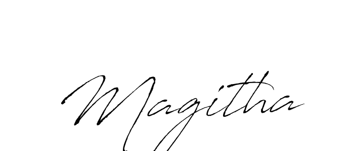 Antro_Vectra is a professional signature style that is perfect for those who want to add a touch of class to their signature. It is also a great choice for those who want to make their signature more unique. Get Magitha name to fancy signature for free. Magitha signature style 6 images and pictures png