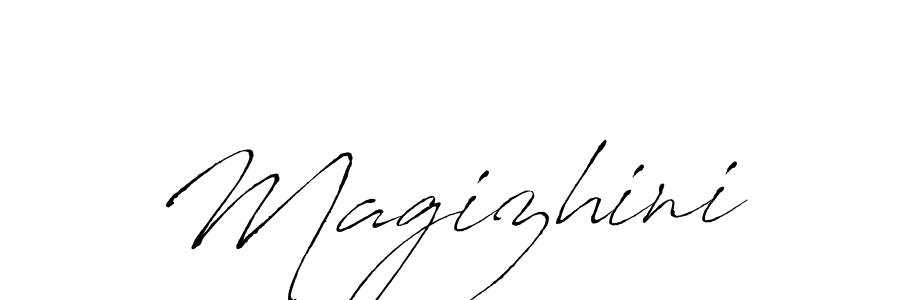 Also we have Magizhini name is the best signature style. Create professional handwritten signature collection using Antro_Vectra autograph style. Magizhini signature style 6 images and pictures png