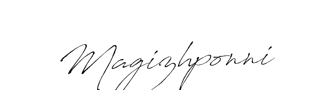 You should practise on your own different ways (Antro_Vectra) to write your name (Magizhponni) in signature. don't let someone else do it for you. Magizhponni signature style 6 images and pictures png