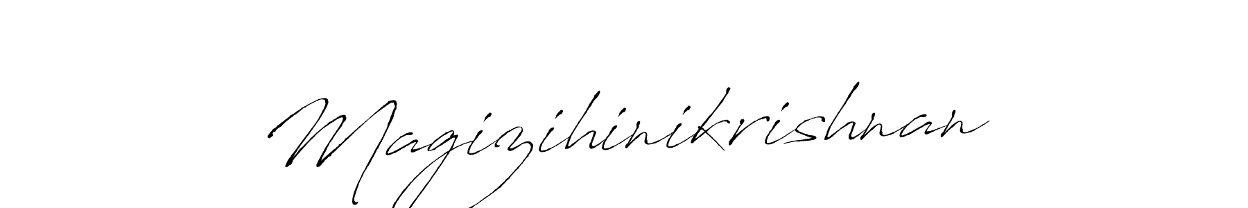 How to make Magizihinikrishnan signature? Antro_Vectra is a professional autograph style. Create handwritten signature for Magizihinikrishnan name. Magizihinikrishnan signature style 6 images and pictures png