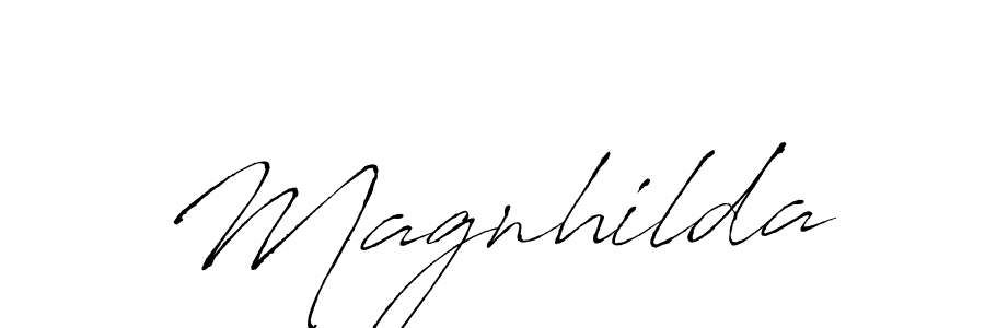 Use a signature maker to create a handwritten signature online. With this signature software, you can design (Antro_Vectra) your own signature for name Magnhilda. Magnhilda signature style 6 images and pictures png