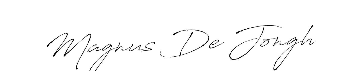 Make a beautiful signature design for name Magnus De Jongh. With this signature (Antro_Vectra) style, you can create a handwritten signature for free. Magnus De Jongh signature style 6 images and pictures png