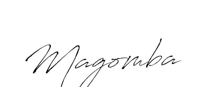 Make a beautiful signature design for name Magomba. With this signature (Antro_Vectra) style, you can create a handwritten signature for free. Magomba signature style 6 images and pictures png