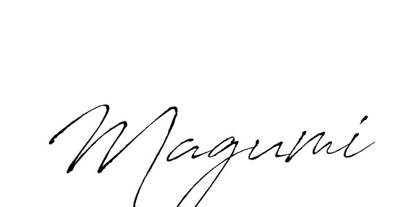 Create a beautiful signature design for name Magumi. With this signature (Antro_Vectra) fonts, you can make a handwritten signature for free. Magumi signature style 6 images and pictures png