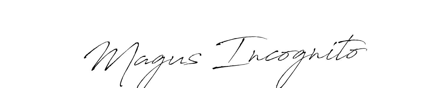Make a beautiful signature design for name Magus Incognito. With this signature (Antro_Vectra) style, you can create a handwritten signature for free. Magus Incognito signature style 6 images and pictures png