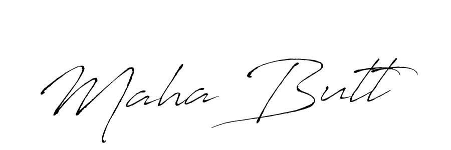 Also we have Maha Butt name is the best signature style. Create professional handwritten signature collection using Antro_Vectra autograph style. Maha Butt signature style 6 images and pictures png