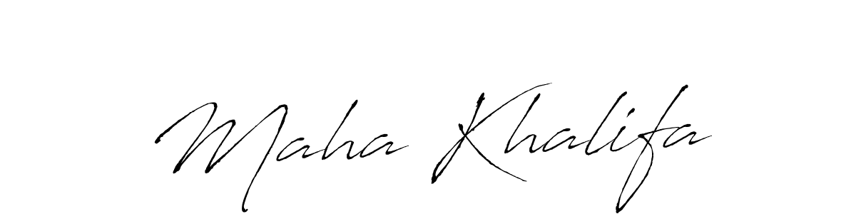 Also we have Maha Khalifa name is the best signature style. Create professional handwritten signature collection using Antro_Vectra autograph style. Maha Khalifa signature style 6 images and pictures png