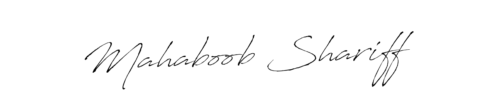 How to make Mahaboob Shariff name signature. Use Antro_Vectra style for creating short signs online. This is the latest handwritten sign. Mahaboob Shariff signature style 6 images and pictures png