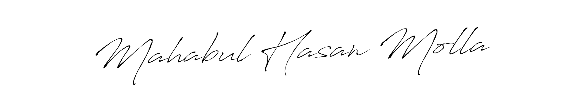 Design your own signature with our free online signature maker. With this signature software, you can create a handwritten (Antro_Vectra) signature for name Mahabul Hasan Molla. Mahabul Hasan Molla signature style 6 images and pictures png