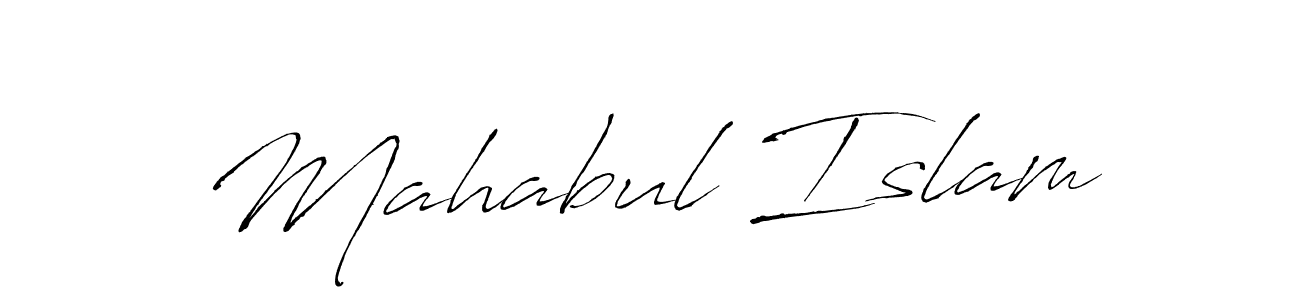 How to make Mahabul Islam name signature. Use Antro_Vectra style for creating short signs online. This is the latest handwritten sign. Mahabul Islam signature style 6 images and pictures png