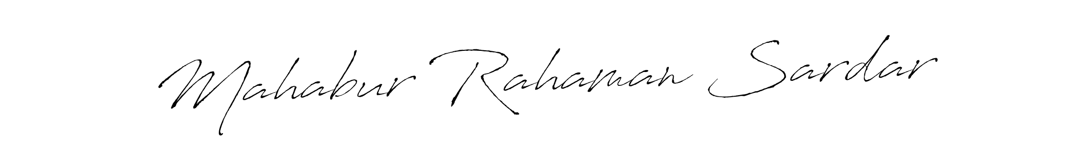 Make a beautiful signature design for name Mahabur Rahaman Sardar. With this signature (Antro_Vectra) style, you can create a handwritten signature for free. Mahabur Rahaman Sardar signature style 6 images and pictures png