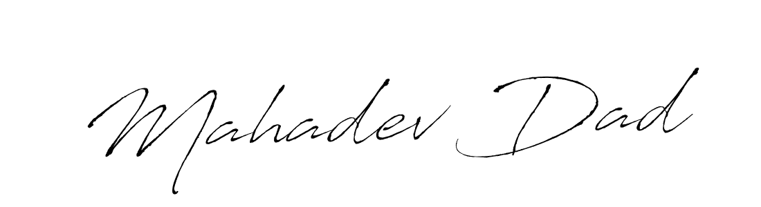 Make a beautiful signature design for name Mahadev Dad. With this signature (Antro_Vectra) style, you can create a handwritten signature for free. Mahadev Dad signature style 6 images and pictures png