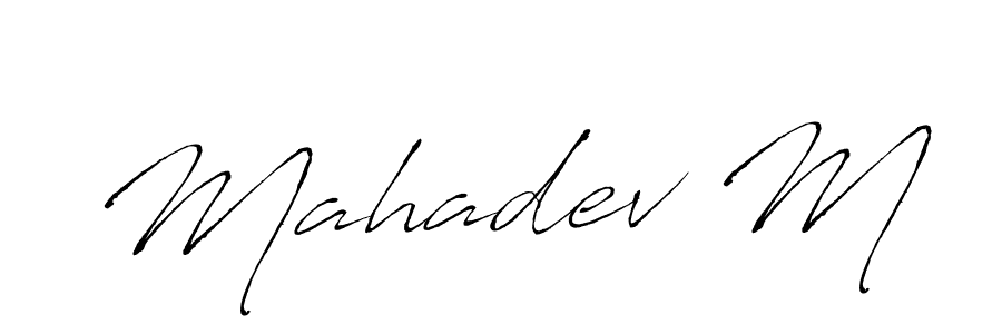 Also we have Mahadev M name is the best signature style. Create professional handwritten signature collection using Antro_Vectra autograph style. Mahadev M signature style 6 images and pictures png