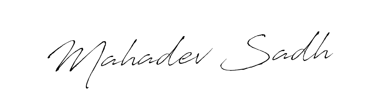 Make a beautiful signature design for name Mahadev Sadh. With this signature (Antro_Vectra) style, you can create a handwritten signature for free. Mahadev Sadh signature style 6 images and pictures png