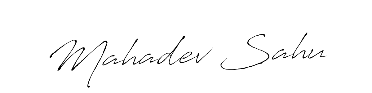 The best way (Antro_Vectra) to make a short signature is to pick only two or three words in your name. The name Mahadev Sahu include a total of six letters. For converting this name. Mahadev Sahu signature style 6 images and pictures png