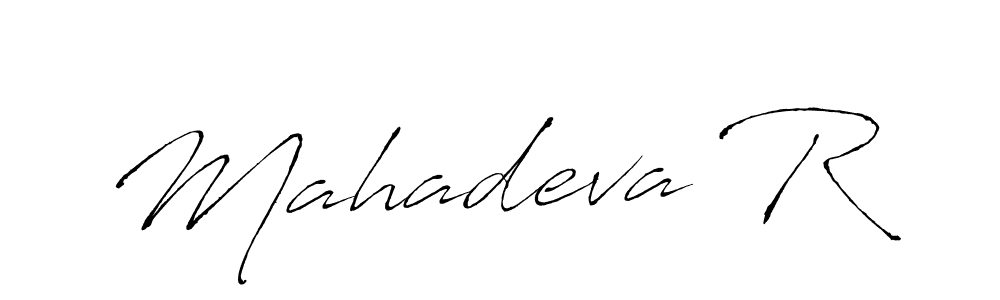 How to make Mahadeva R name signature. Use Antro_Vectra style for creating short signs online. This is the latest handwritten sign. Mahadeva R signature style 6 images and pictures png