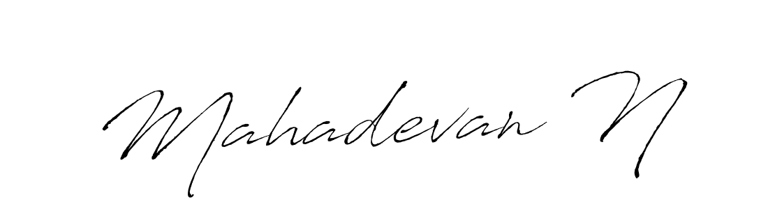 How to make Mahadevan N name signature. Use Antro_Vectra style for creating short signs online. This is the latest handwritten sign. Mahadevan N signature style 6 images and pictures png