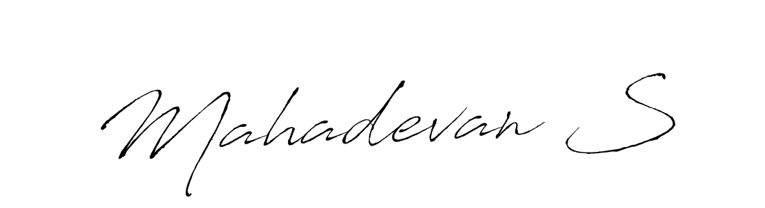 Use a signature maker to create a handwritten signature online. With this signature software, you can design (Antro_Vectra) your own signature for name Mahadevan S. Mahadevan S signature style 6 images and pictures png