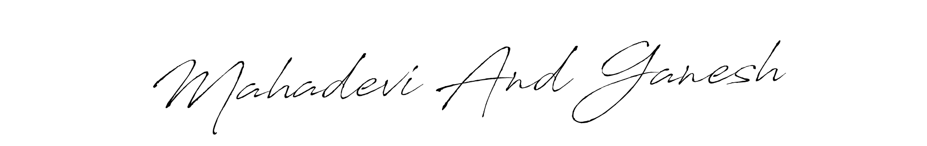 This is the best signature style for the Mahadevi And Ganesh name. Also you like these signature font (Antro_Vectra). Mix name signature. Mahadevi And Ganesh signature style 6 images and pictures png
