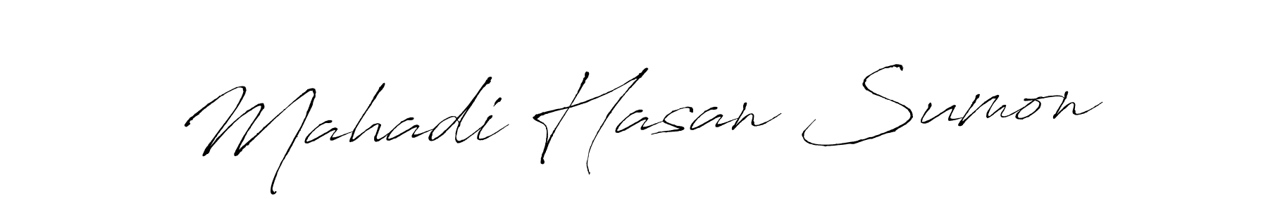 Antro_Vectra is a professional signature style that is perfect for those who want to add a touch of class to their signature. It is also a great choice for those who want to make their signature more unique. Get Mahadi Hasan Sumon name to fancy signature for free. Mahadi Hasan Sumon signature style 6 images and pictures png