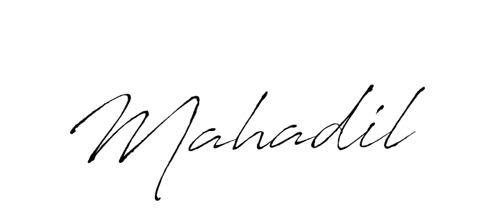 Design your own signature with our free online signature maker. With this signature software, you can create a handwritten (Antro_Vectra) signature for name Mahadil. Mahadil signature style 6 images and pictures png