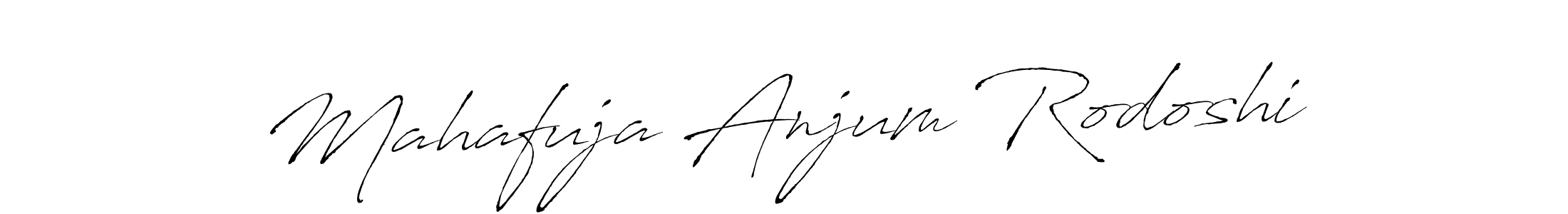 Antro_Vectra is a professional signature style that is perfect for those who want to add a touch of class to their signature. It is also a great choice for those who want to make their signature more unique. Get Mahafuja Anjum Rodoshi name to fancy signature for free. Mahafuja Anjum Rodoshi signature style 6 images and pictures png