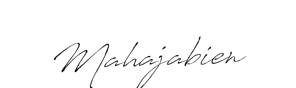 How to make Mahajabien name signature. Use Antro_Vectra style for creating short signs online. This is the latest handwritten sign. Mahajabien signature style 6 images and pictures png