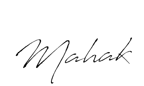 Use a signature maker to create a handwritten signature online. With this signature software, you can design (Antro_Vectra) your own signature for name Mahak. Mahak signature style 6 images and pictures png