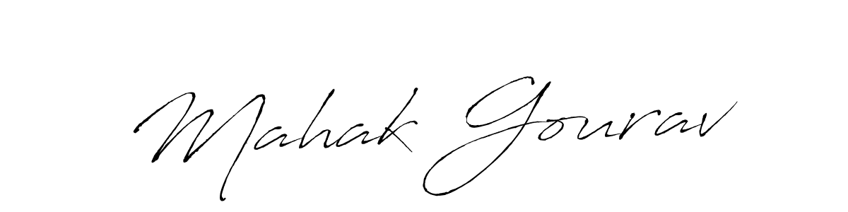 Mahak Gourav stylish signature style. Best Handwritten Sign (Antro_Vectra) for my name. Handwritten Signature Collection Ideas for my name Mahak Gourav. Mahak Gourav signature style 6 images and pictures png