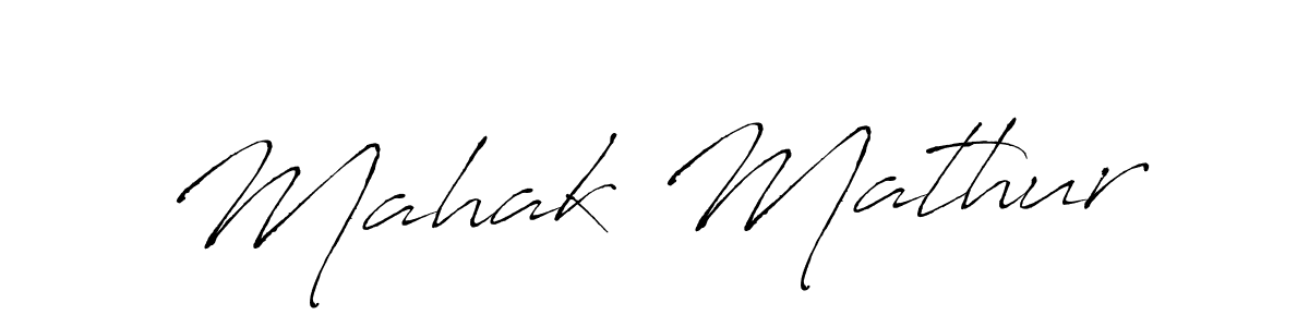 Make a beautiful signature design for name Mahak Mathur. With this signature (Antro_Vectra) style, you can create a handwritten signature for free. Mahak Mathur signature style 6 images and pictures png