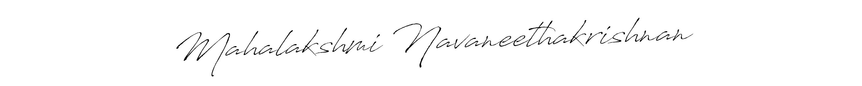 How to make Mahalakshmi Navaneethakrishnan name signature. Use Antro_Vectra style for creating short signs online. This is the latest handwritten sign. Mahalakshmi Navaneethakrishnan signature style 6 images and pictures png