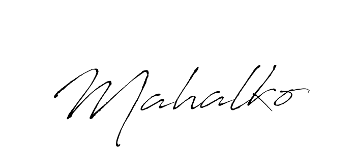 Make a beautiful signature design for name Mahalko. With this signature (Antro_Vectra) style, you can create a handwritten signature for free. Mahalko signature style 6 images and pictures png