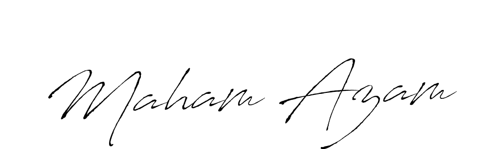 Maham Azam stylish signature style. Best Handwritten Sign (Antro_Vectra) for my name. Handwritten Signature Collection Ideas for my name Maham Azam. Maham Azam signature style 6 images and pictures png