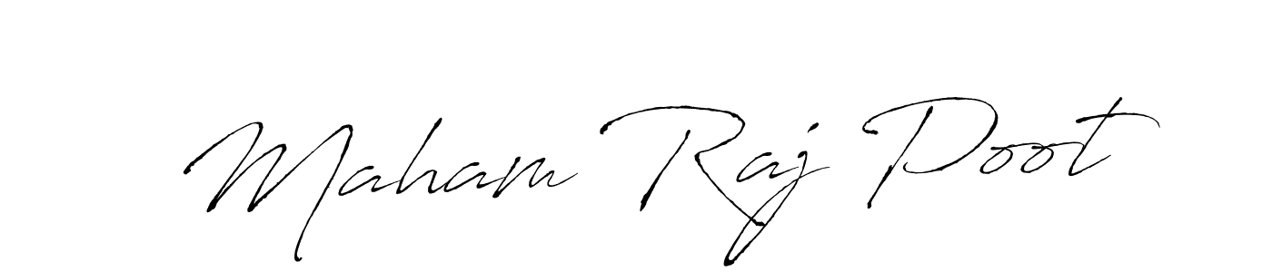 Make a beautiful signature design for name Maham Raj Poot. With this signature (Antro_Vectra) style, you can create a handwritten signature for free. Maham Raj Poot signature style 6 images and pictures png