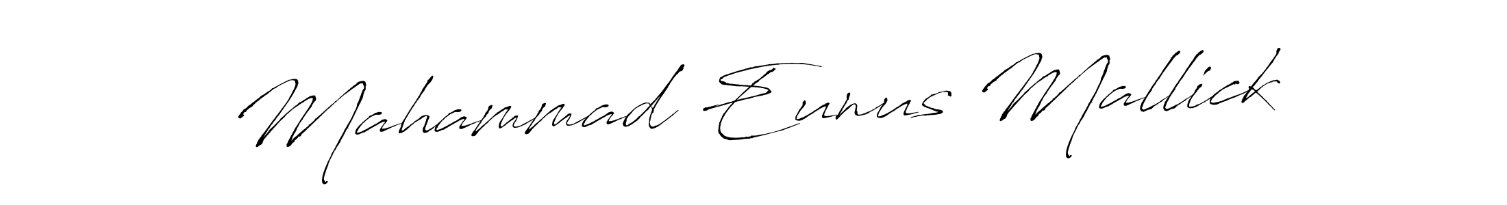 How to make Mahammad Eunus Mallick name signature. Use Antro_Vectra style for creating short signs online. This is the latest handwritten sign. Mahammad Eunus Mallick signature style 6 images and pictures png
