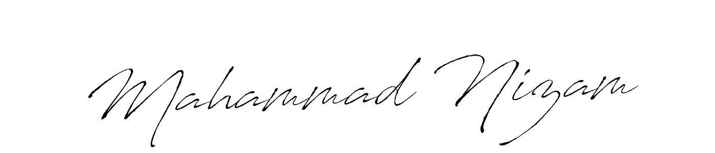 Also You can easily find your signature by using the search form. We will create Mahammad Nizam name handwritten signature images for you free of cost using Antro_Vectra sign style. Mahammad Nizam signature style 6 images and pictures png