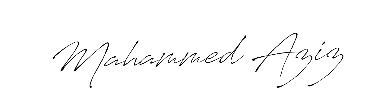 Make a beautiful signature design for name Mahammed Aziz. With this signature (Antro_Vectra) style, you can create a handwritten signature for free. Mahammed Aziz signature style 6 images and pictures png
